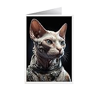 ARA STEP Unique All Occasions Astrounaut Cats Greeting Cards Assortment Vintage Aesthetic Notecards 1 (astronaut Sphynx cat 4, Set of 8 SIZE 105 x 148.5 mm / 4.1 x 5.8 inches)
