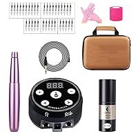 Eyebrow Tattoo Kit,Eyebrow Pencil Set Plus Power Supply Tattoo And Embroidery Set, Eyebrow Tattoo And Embroidery Needle Set,Rose gold,B