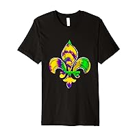 Tie Dye Fleur De Lys Symbol Mardi Gras Women Men Design Premium T-Shirt