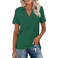 Womens Tops, Basic T-Shirts for Women Summer 2024 Short Sleeve Tshirts Casual Outfits Oversized V Shirt, S, 3XL