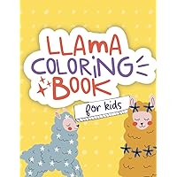Llama coloring book for girls ages 7-12