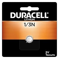 Duracell 1/3N 3V Lithium Battery, 1 Count Pack, Lithium Coin Battery for Digital Cameras, Watches, and more, CR Lithium 3 Volt Cell