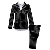 Boys' Stripe Two Buttons Suit Notch Lapel Dinner Formal Prom Daily Wedding Tuxedos Two Pieces