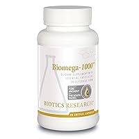 Biotics Research Biomega 1000 Omega 3 Fish Oil Supplement, Highly Concentrated Fish Oil with EPA/DHA, Omega 3 Fatty acids, Supports Immune, Inflammatory Responses, Cardiovascular 90 Count