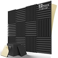Upgrade 12 pack Sound Proof Foam Panels With Self-Adhesive, 1