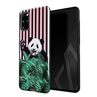 Compatible with Samsung Galaxy S20 Plus Case Crazy Cute Panda Heavy Duty Shockproof Dual Layer Hard Shell + Silicone Protective Cover