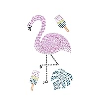 Homeford Flamingo and Popsicles Rhinestone Stickers, Assorted, 4-Piece