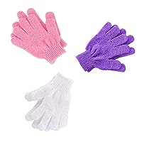 3 Pair Professional Spa Foam Bath Gloves Double Sided Massage Shower Exfoliating Wash Skin Loofah Scrubber