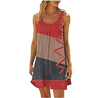Women Summer Casual T Shirt Dresses Beach Cover Up Sexy Scoop Neck Tank Dress Vacation Cruise Outfits Resort Wear