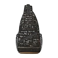 Blackboard wallpaper Cross Chest Bag Diagonally Crossbody Shoulder Bag Travel Backpack Sling Bag for Women Men