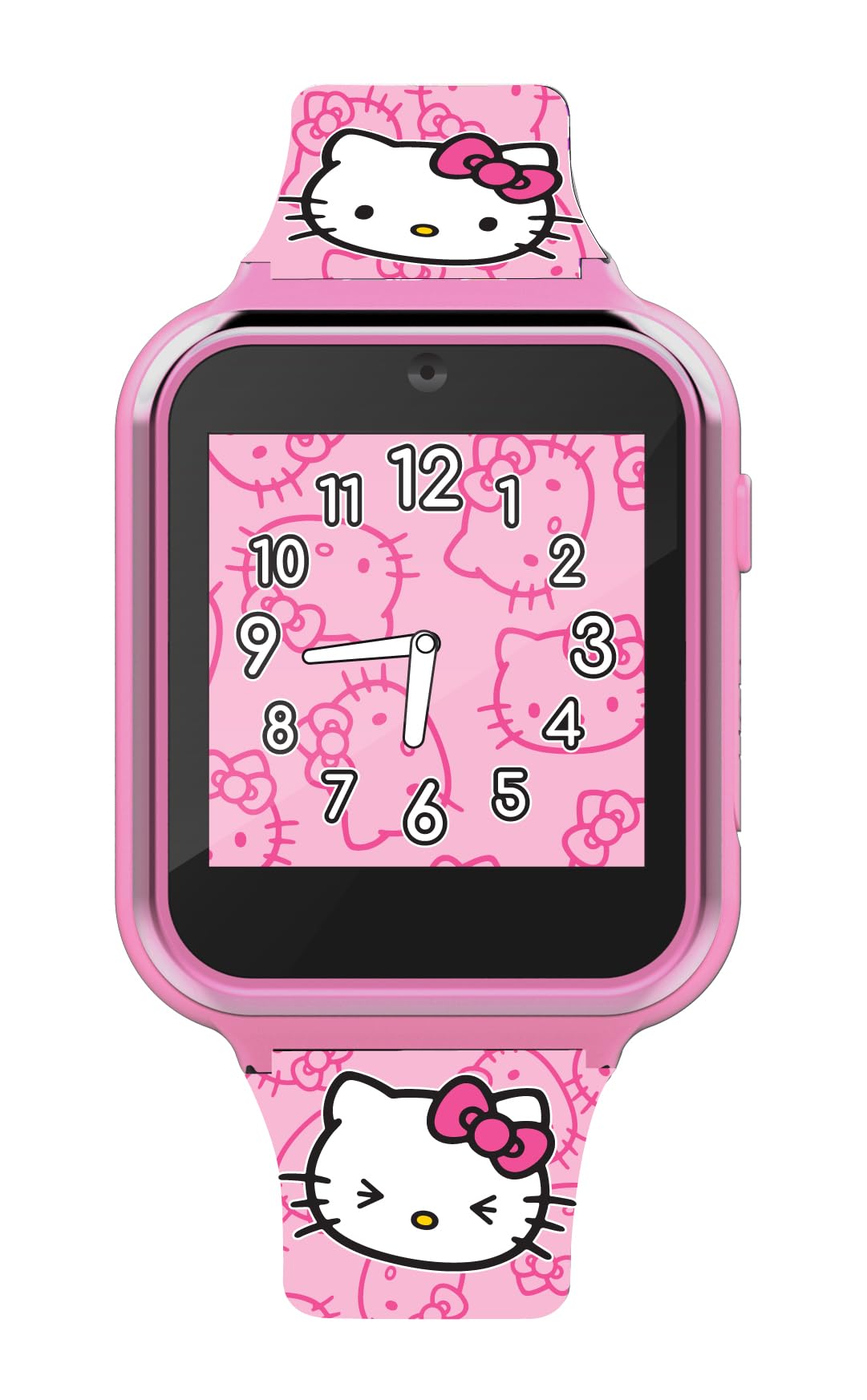 Accutime Hello Kitty Pink Educational Learning Touchscreen Kids Smart Watch - Toy for Girls, Boys, Toddlers - Selfie Cam, Learning Games, Alarm, Calculator, Pedometer & More (Model: HK4185)