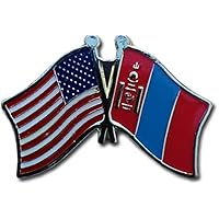 AES Wholesale Pack of 50 USA American & Mongolia Country Flag Bike Hat Cap lapel Pin