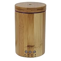 Essential Oils, Ultrasonic Real Bamboo Aromatherapy Oil Diffuser, Extremely Quiet, Heat Free and Easy to Clean, Color Changing LED Diffuser