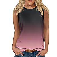 Today Deals Prime, Tunic Tank Tops for Women Summer Tops for Women Ladies Fashion Sleeveless Tank Camis Crew Neck Shirt Ropa Casual para Mujer Women's Athletic Clothing Sets