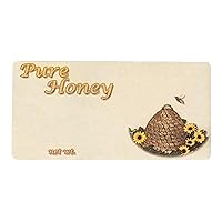 Customizable Sunflower Skep Honey Labels, Self-Adhesive, Easy-to-Apply, Boost Honey Sales, Multi-Surface Applicable, Roll of 250 (4