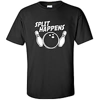 Split Happens Funny Bowling PIN Uniform Mens T-Shirt
