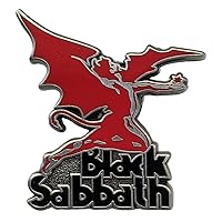 Rock Off Black Sabbath Logo & Daemon Pin Badge, Red, One Size