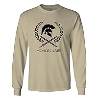 American Come and Take Greek Molon Labe Spartan Workout Long Sleeve Men's