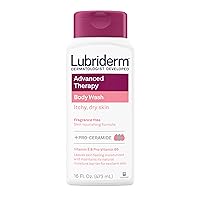 Advanced Therapy Body Wash, Unscented Nourishing Cleanser with Pro-Ceramide, Vitamin E & Pro-Vitamin B5 Gently Cleanses Itchy, Dry Skin, Fragrance Free, Hypoallergenic, 16 fl. oz