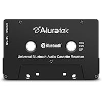 Aluratek Universal Bluetooth Audio Cassette Receiver, Built-in Rechargeable Battery, Up to 8 Hours Playtime, Audio Receiving up to 33 Feet, ABCT01F