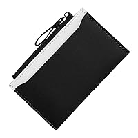 Minimalist Metal Wallet for Men Ladies Colorblock Zip Purse Multi Card Slot Wallet Leather Passport (Black, One Size)