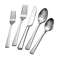 Silverware Set for 8, 40-Piece 18/10 Stainless Steel Flatware Set,Forged Cutlery Set Matte Satin Finish, Dishwasher Safe