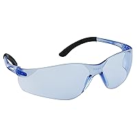 SAS Safety Corp NSX Turbo Safety Glasses | Light Blue Lens | Polycarbonate High-Impact Resistant, Scratch Resistant, Lightweight Wrap Around Protective Eyewear for Work | ANSI Z87.1+ Eye Protection