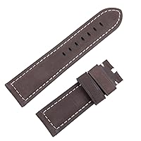 Luxury Brand Watchband Retro 22mm 24mm Vintage Calf Horse Nubuck Leather For Panerai Strap Watch Band Tang Buckle