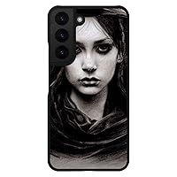 Gothic Style Drawing of a Fantasy Sorceress Samsung S22 Phone Case - Witch Design Phone Case for Samsung S22 - Cool Samsung S22 Phone Case Multicolor