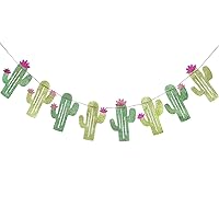 BESTOYARD Cactus Party Banner Garland Banner Cactus Banner Pennant for Tropical Party Birthday Party Summer Theme Wedding Festival Decoration
