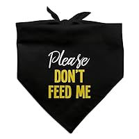 Please Don't Feed Me Dog Pet Bandana - Black