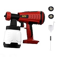 Cordless Paint Sprayer, Mellif Upgraded HVLP Brushless Spray Gun for Milwaukee 18V Battery (No Battery), Easy to Clean, 3 Copper Nozzles, 3 Spray Patterns for Home Interior & Exterior, House Painting