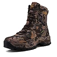 Professional Hiking Shoes Waterproof Mountain Climbing Trekking Boots Men Outdoor Breathable Tactical Hunting Boots Brown(High-Top) 11
