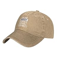 Men and Women Baseball Cap Adjustable I'm The Nicest Asshole Washed Denim Classic Dad Hat