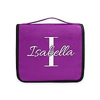 Purple Custom Hanging Toiletry Bag Personalized Makeup Cosmetic Bag Large Capacity Cosmetic Case Travel Toiletry Organizer for Toiletries Shaving Brush Storage