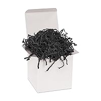 AVIDITI Crinkle Cut Paper Shred Filler 10 lb Case | Shredded for Box Package, Stuffing, Bag, Packing, Gift Wrapping, Basket Shreds, Confetti, Holidays, Crafts, and Decoration, Black