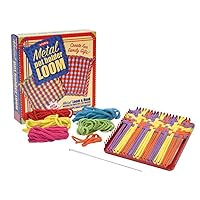 Schylling Metal Pot Holder Loom Kit - Classic Durable Weaving Frame to Make Pot Holders - Includes Loom, Hook, Instructions, and 80 Colorful Cotton Loops - Ages 5 and Up