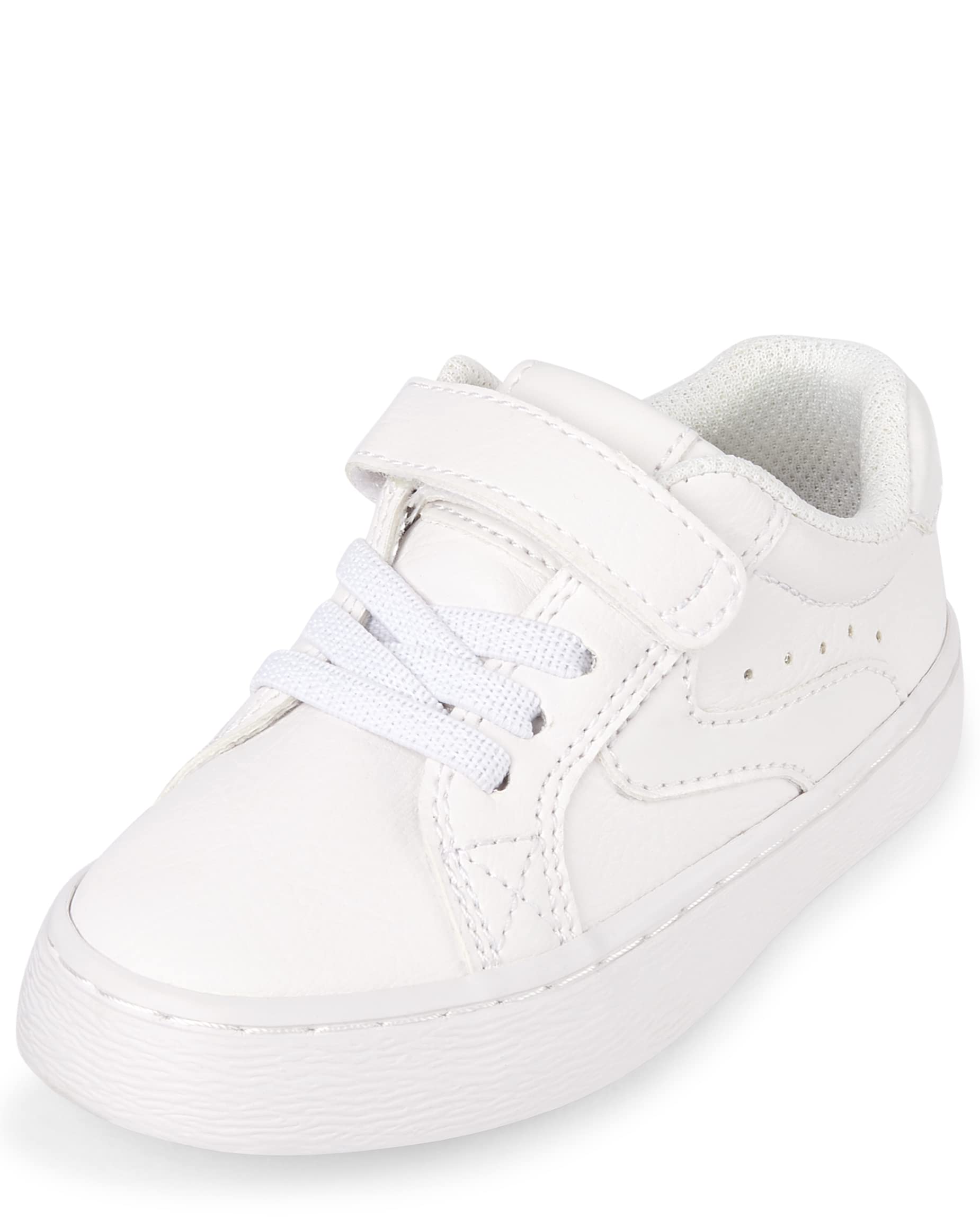 The Children's Place,boys,The Children's Place Toddler Boys Low Top Sneakers,and Toddler Uniform Low Top Sneakers,White,7 Toddler