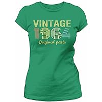 60th Birthday Shirt for Women - Vintage Original Parts 1964 Retro Birthday - 001-60th Birthday Gift