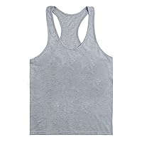 Men Sleeveless Gym Shirts Racerback Workout Tank Tops Casual Summer Beach Vest Running Sports Gym Fitness Tank Top