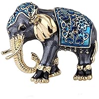 Mini elephant brooch elephant Dripping brooch accessories, Blue