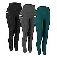 Fengbay 2 Pack High Waist Yoga Pants, Pocket Yoga Pants Tummy Control Workout Running 4 Way Stretch Yoga Leggings