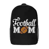 Football Mom 17 Inches Unisex Laptop Backpack Lightweight Shoulder Bag Travel Daypack