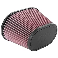 K&N Universal Clamp-On Air Filter: High Performance, Premium, Washable, Replacement Filter: Flange Diameter: 3.5 In, Filter Height: 5.5 In, Flange Length: 0.75 In, Shape: Oval Tapered, RU-5040