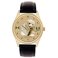 Rare Saddam Hussain w Yasser ARAFAT Palestine Iraq Arab Unity Collectible Solid Brass Wrist Watch