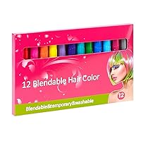 Adults Kids Temporary Hair Chalk Pen Set 12 Colors Party Cosplay Decorations