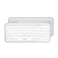 CoolKiller Balloon 84 Low Profile Mechanical Keyboard, Customized Backlight Hot Swappable Keyboard with BT5.1/2.4G/USB-C Wireless Gaming Gasket Structure for Windows/Mac (White, Tactile Switches)