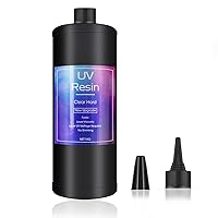 1kg Clear UV Resin Hard Type New Formula One Minute Ultraviolet Solar Quick Curing Epoxy Resin Glue for Casting & Coating/Molds/Jewelry Pendants Earrings Bracelets Making/DIY Crafts, Bulky Pack