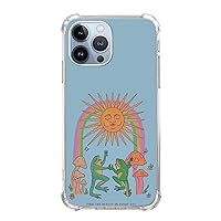 Dancing Frogs and Sun Case Compatible with iPhone 15 Pro, Hippie Vintage Vibe Case for iPhone 15 Pro, Unique TPU Protective Phone Case