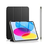 Soke Case for iPad 10th Generation(10.9-inch,2022) - [Smart Cover Auto Wake/Sleep + Slim Trifold Stand], Premium Protective Hard PC Back Cover for New Apple iPad 10.9 Inch - New Black